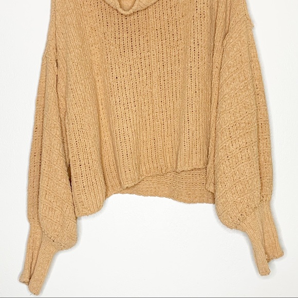 NWT Free People Be Yours Cowl Neck Camel Pullover - Picture 6 of 11